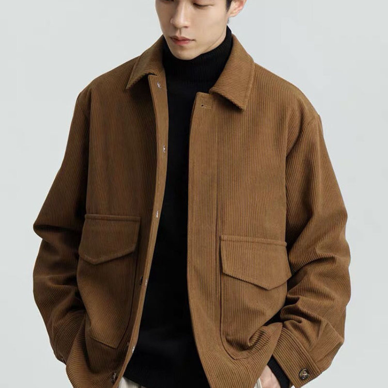 Harrington Jacket - Куртка мужская Вельветовая, Повседневная модная верхняя