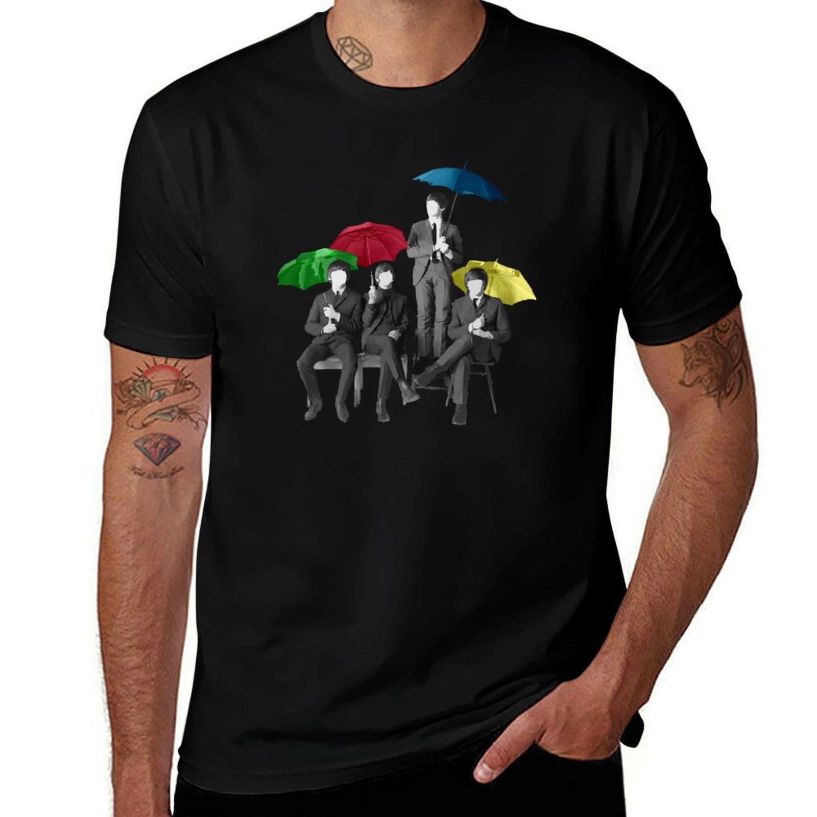 Men'S Fashion Umbrella - Футболка Umbrella Fab Four, повседневная модная