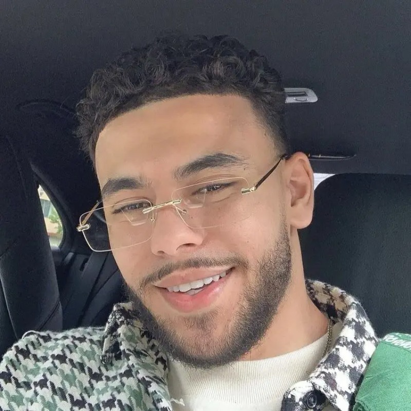 Men'S Fashion Rimless Glasses - Маленькие очки без оправы, стильные солнцезащитные