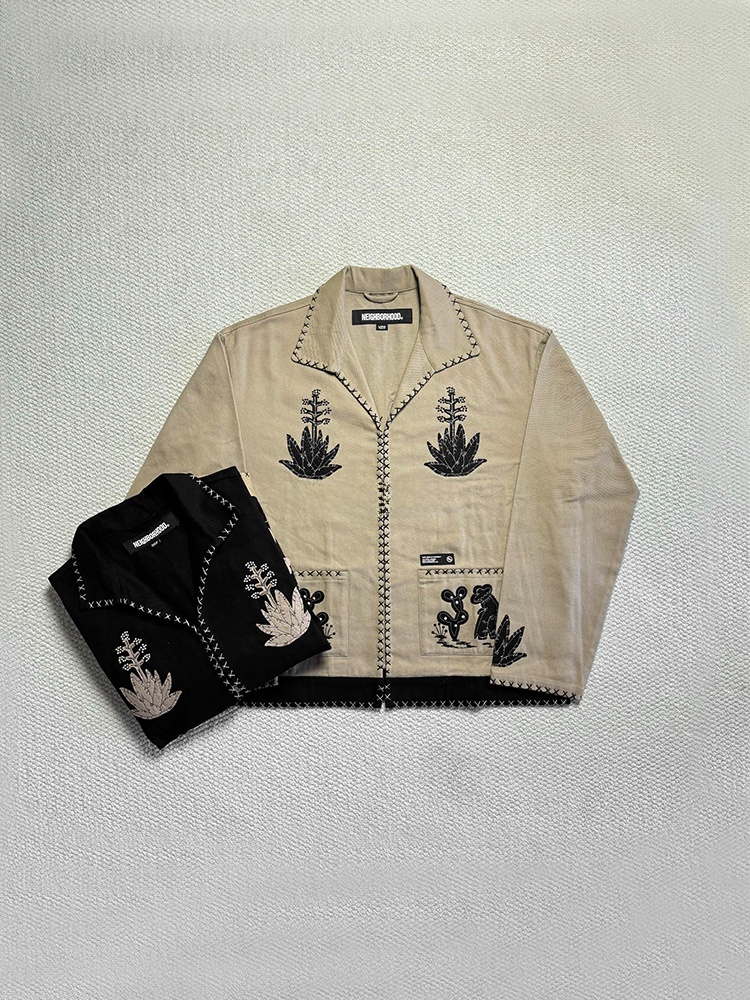 Harrington Jacket - Куртка-пальто с вышитой фетровой нашивкой 004