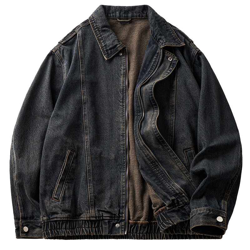 Harrington Jacket - Винтажная выцветшая и стираная джинсовая куртка