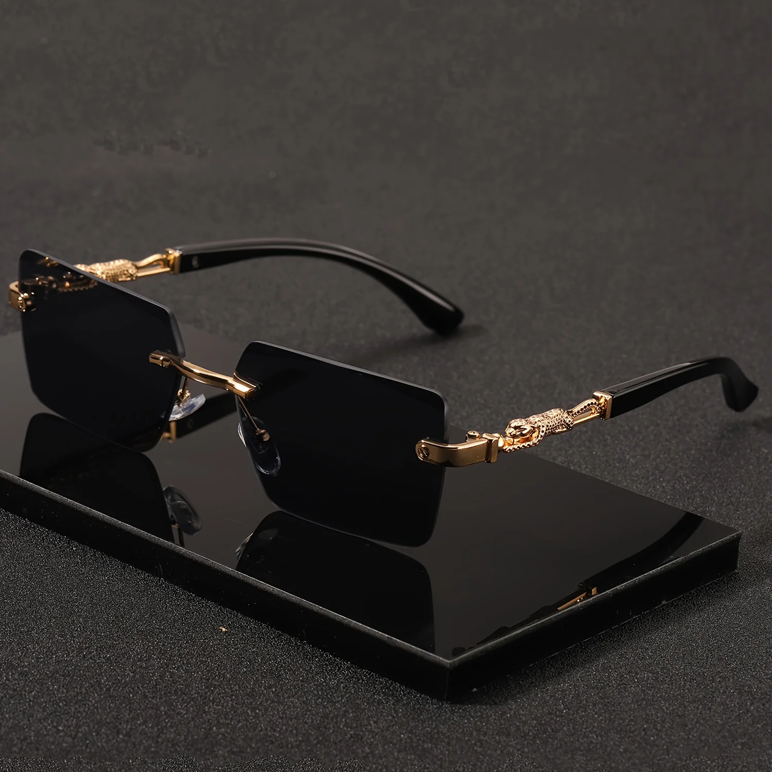 Men'S Fashion Rimless Glasses - 1 шт. Солнцезащитные очки без оправы,