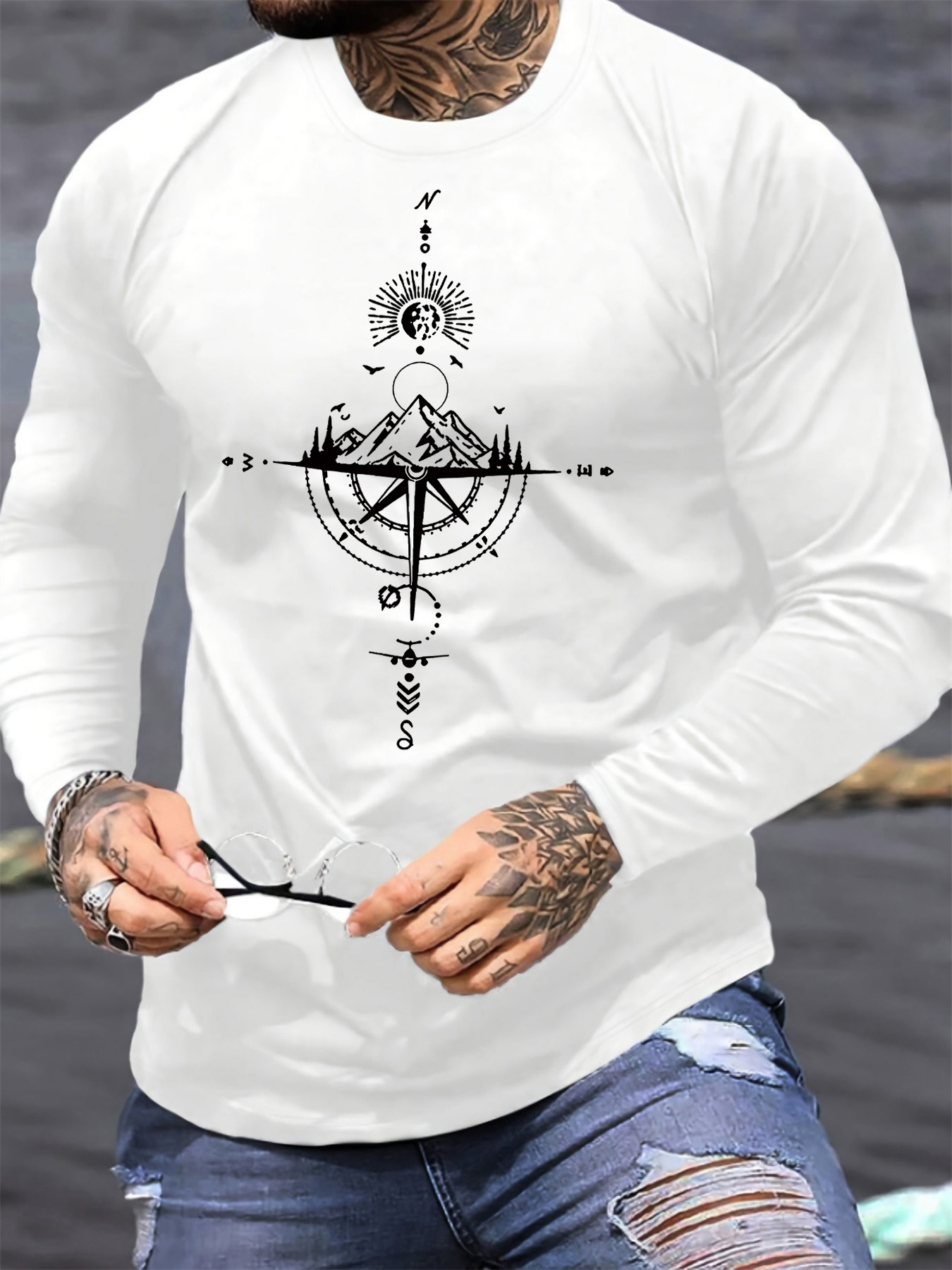 Men'S Fashion Trends 2025 - Мужская свободная повседневная футболка из 100%