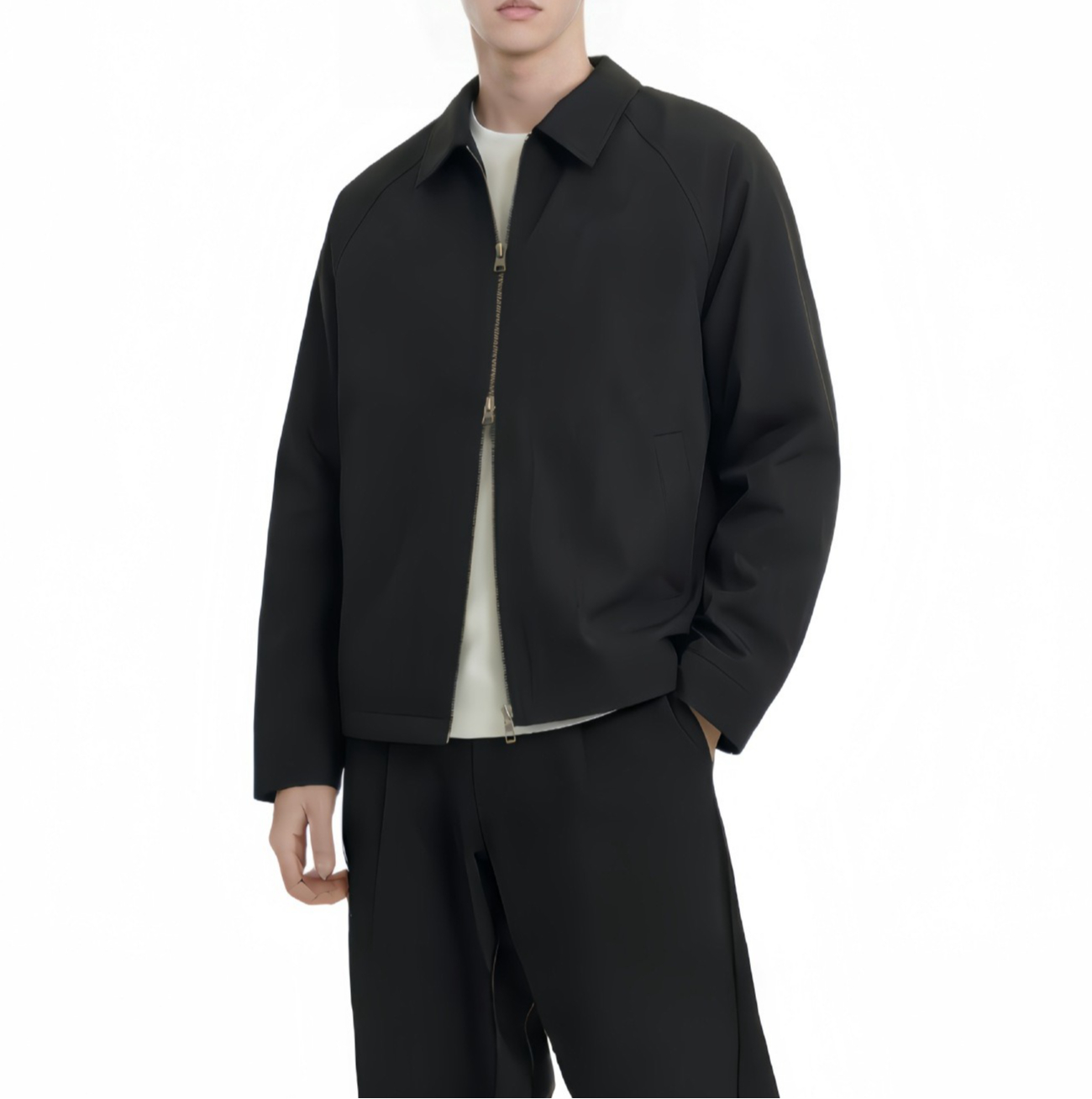 Harrington Jacket - Мужская короткая куртка-харрингтон с отложным воротником,