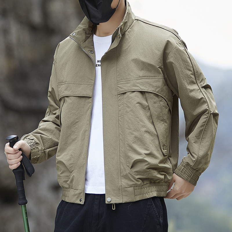 Harrington Jacket - Деловая повседневная тонкая куртка с воротником-стойкой
