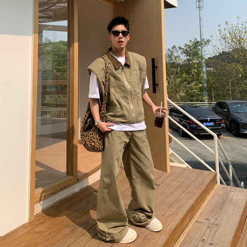 Men'S Fashion Designer - Американский модный бренд: Ретро джинсовая куртка,