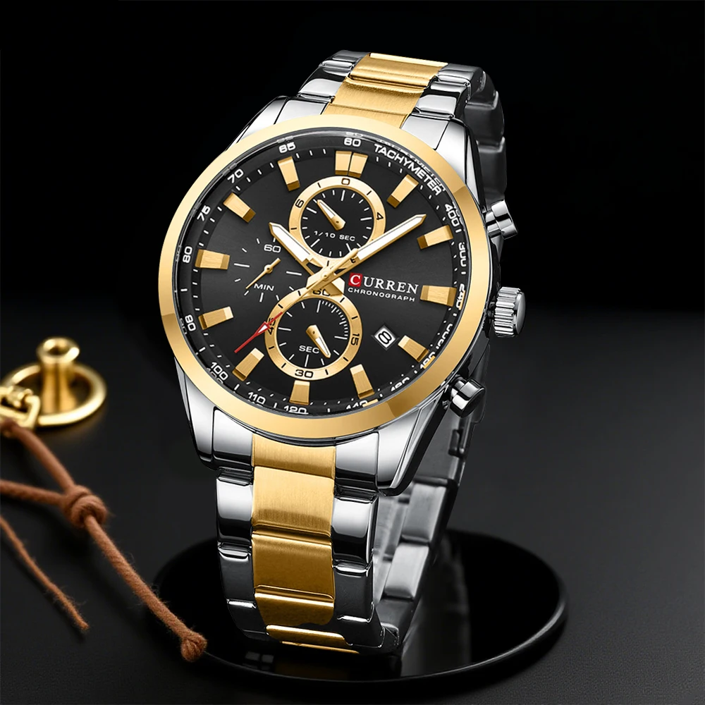 Fashion Mens Watches - CURREN повседневные кварцевые спортивные часы с