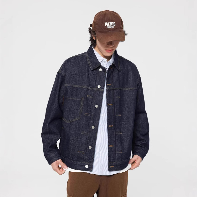 Harrington Jacket - Джинсовая куртка оригинального цвета, мужская японская