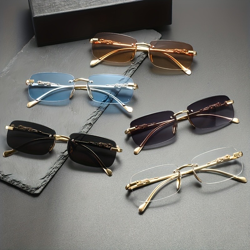 Men'S Fashion Rimless Glasses - Модные металлические солнцезащитные очки без оправы