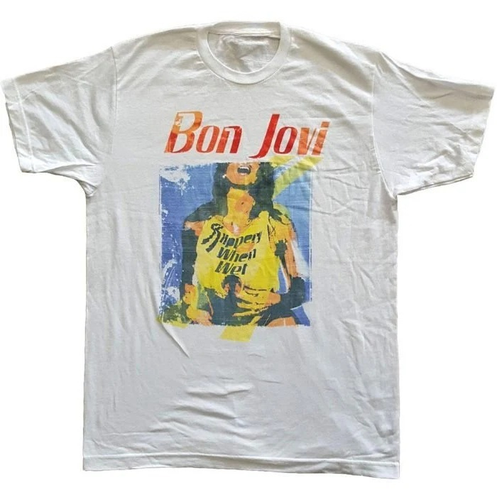 Men'S Fashion From The 80S - Футболка с графическим принтом Bon Jovi
