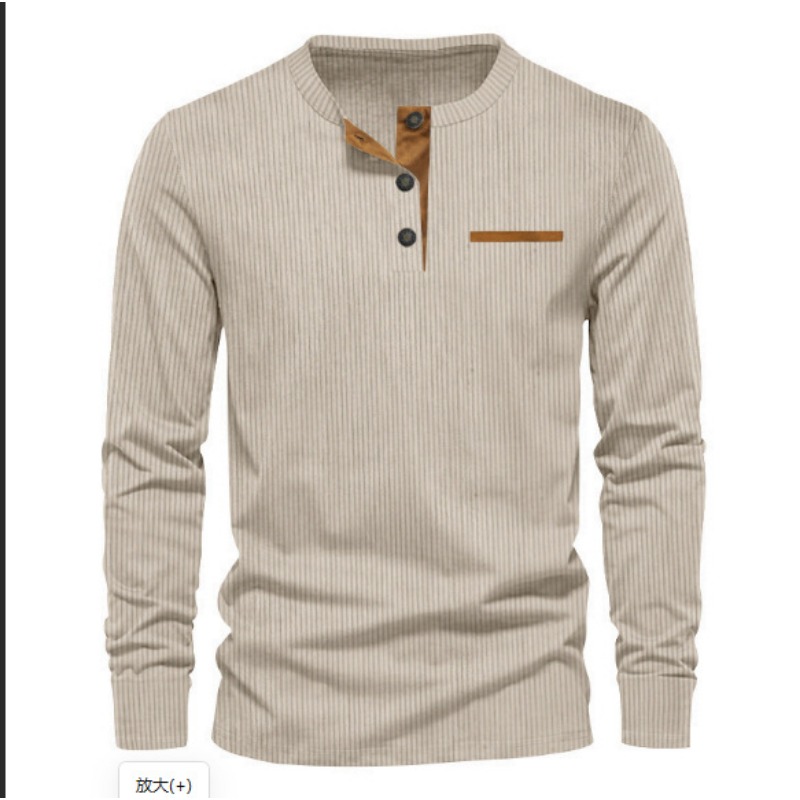 Men'S Fashion Trends 2025 - Мужская вельветовая футболка с длинным рукавом
