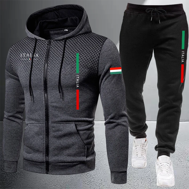 Мужской спортивный костюм: пов – обзор и цена Mens Fashion Zip Up