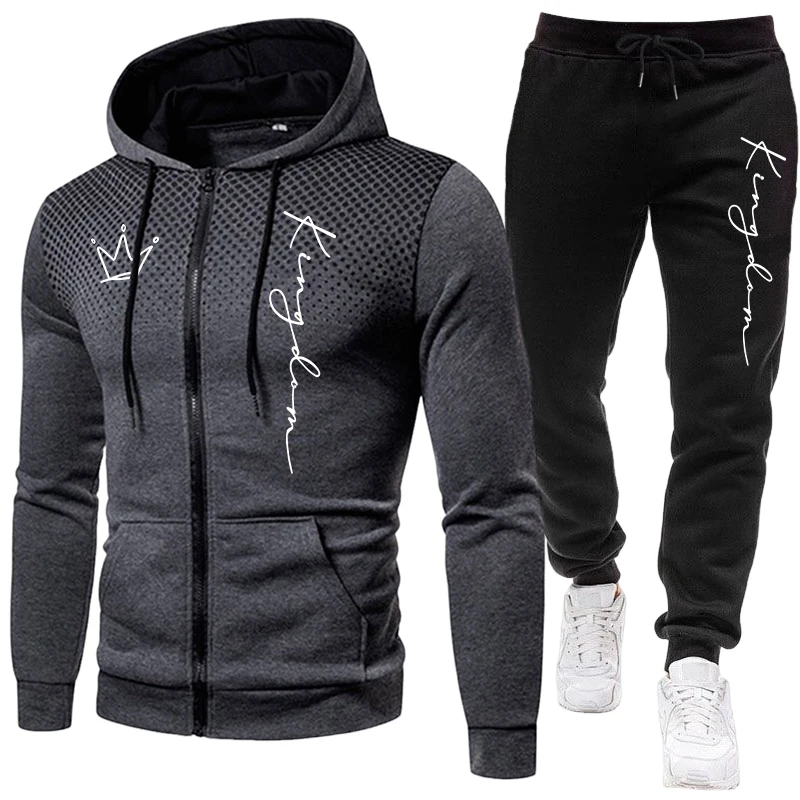 Мужской спортивный костюм King – обзор и цена Mens Fashion Zip Up