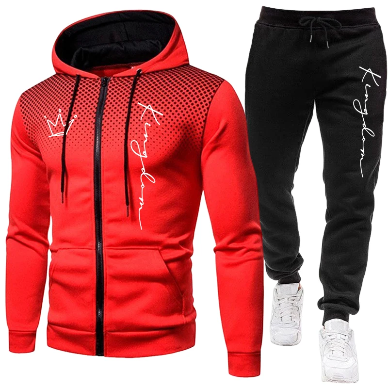 Мужской спортивный костюм King – обзор и цена Mens Fashion Zip Up