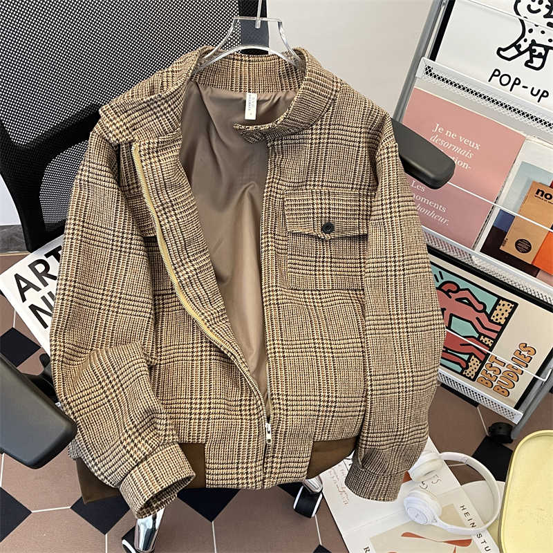 Женская коричневая клетчатая о – обзор и цена Harrington Jacket