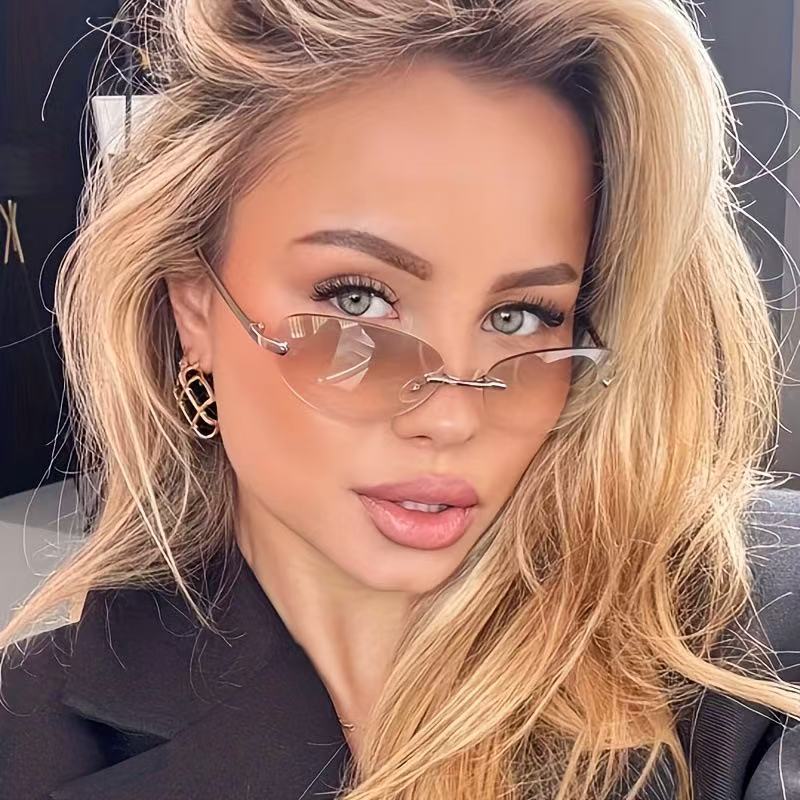 Овальные солнцезащитные очки б – обзор и цена Men'S Fashion Rimless Glasses