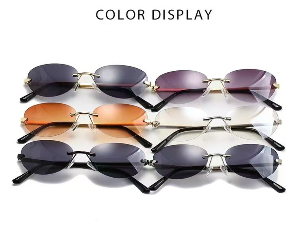 Овальные солнцезащитные очки б – обзор и цена Men'S Fashion Rimless Glasses