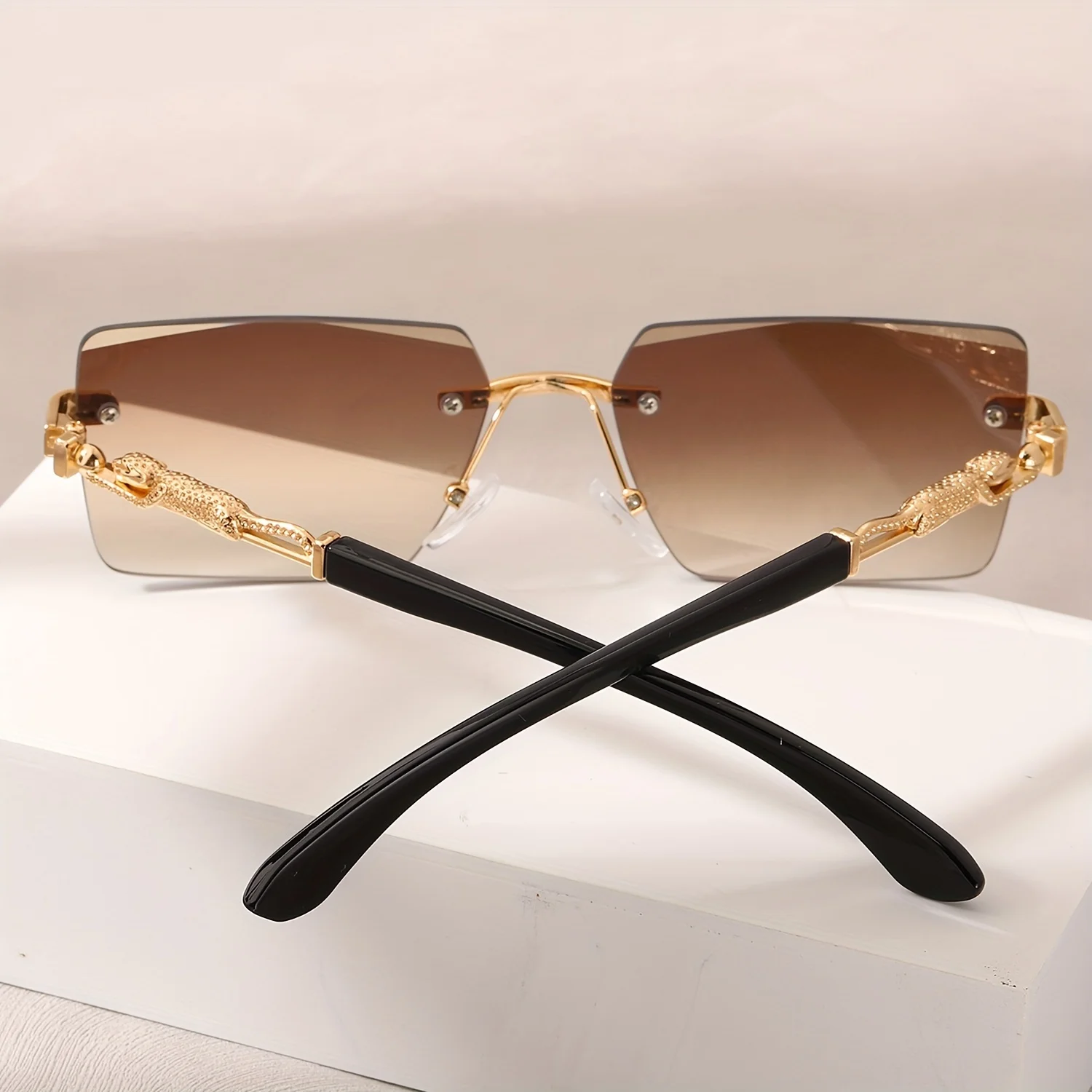 1 шт. Солнцезащитные очки без  – обзор и цена Men'S Fashion Rimless Glasses