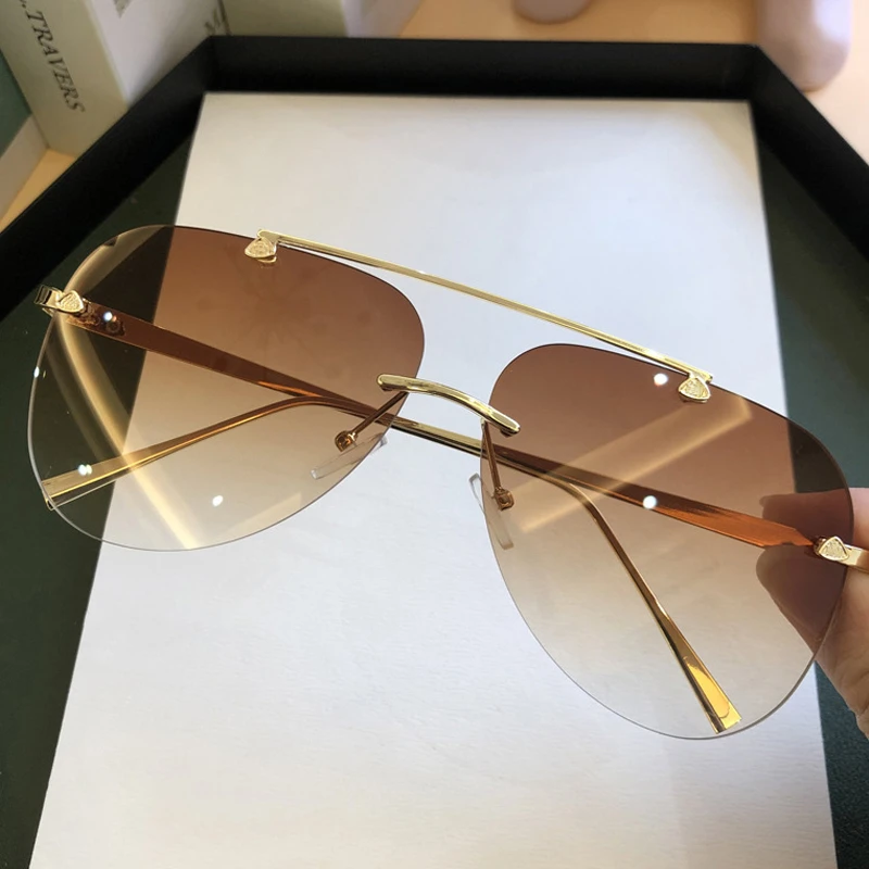 Винтажные безрамные авиационны – обзор и цена Men'S Fashion Rimless Glasses