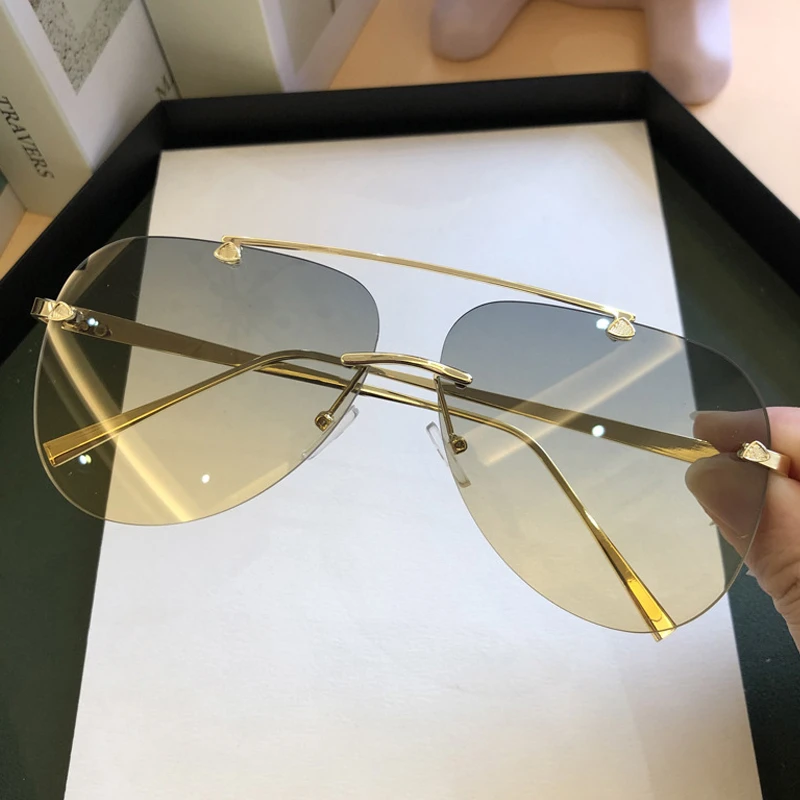 Винтажные безрамные авиационны – обзор и цена Men'S Fashion Rimless Glasses