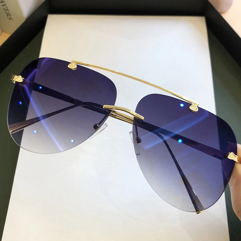 Винтажные безрамные авиационны – обзор и цена Men'S Fashion Rimless Glasses