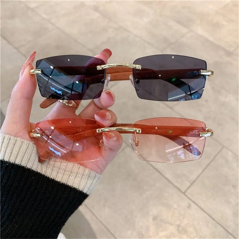 Модные панк-солнцезащитные очк – обзор и цена Men'S Fashion Rimless Glasses