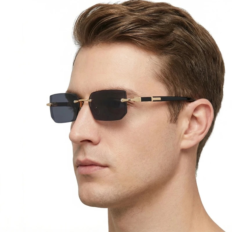 Модные солнцезащитные очки без – обзор и цена Men'S Fashion Rimless Glasses