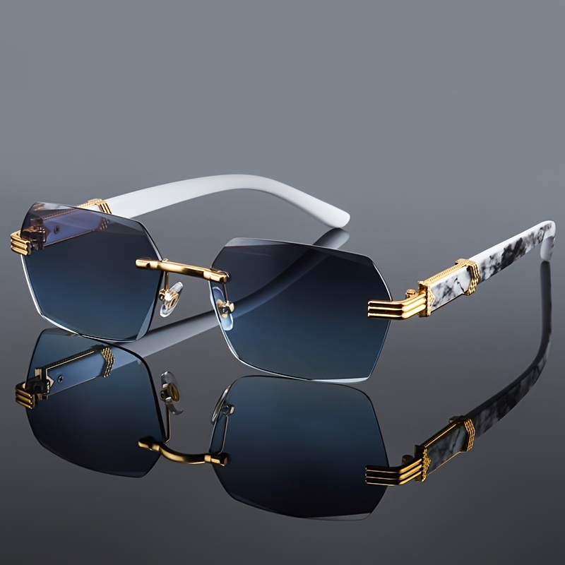 Модные солнцезащитные очки без – обзор и цена Men'S Fashion Rimless Glasses