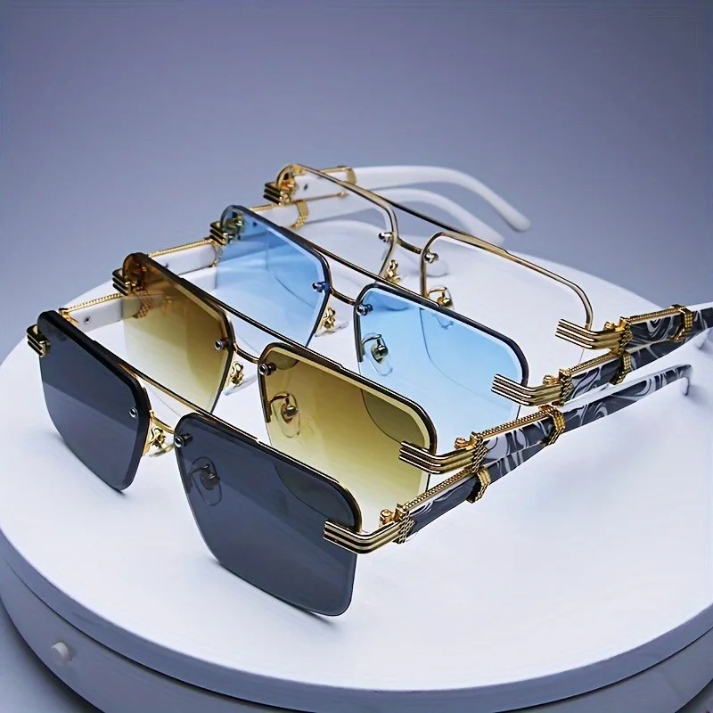 Модные солнцезащитные очки без – обзор и цена Men'S Fashion Rimless Glasses