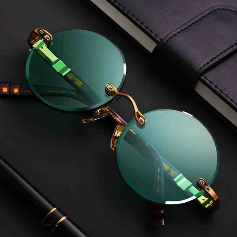 Модные классические солнцезащи – обзор и цена Men'S Fashion Rimless Glasses