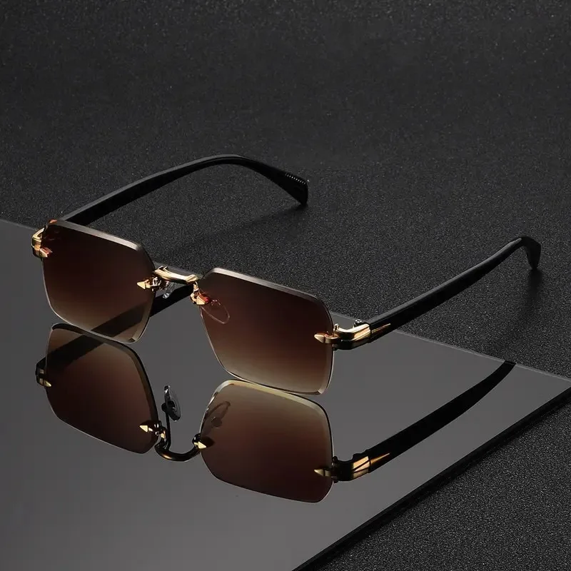 Солнцезащитные очки без оправы – обзор и цена Men'S Fashion Rimless Glasses