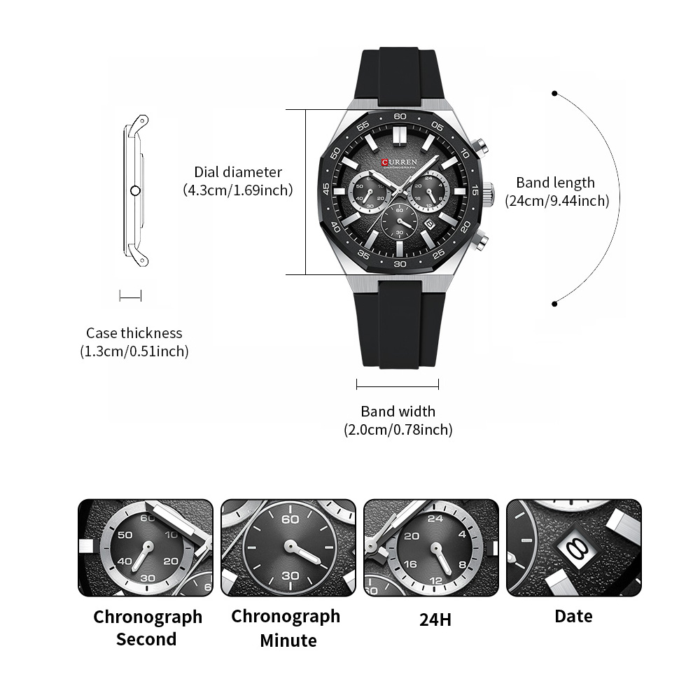 Мужские спортивные часы CURREN – обзор и цена Fashion Mens Watches