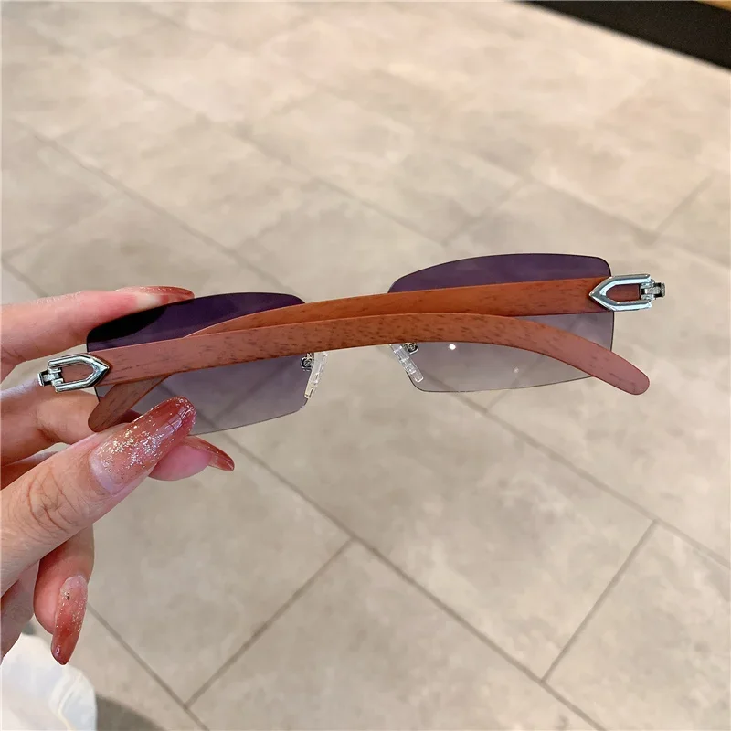 Маленькие безрамные солнцезащи – обзор и цена Men'S Fashion Rimless Glasses