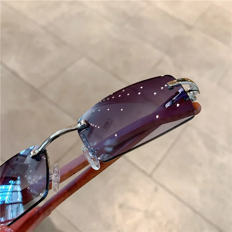 Маленькие безрамные солнцезащи – обзор и цена Men'S Fashion Rimless Glasses