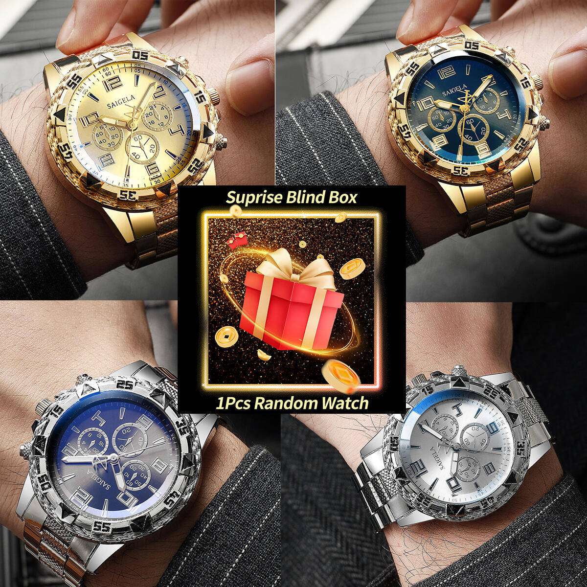 1 шт., загадочные часы-сюрприз – обзор и цена Fashion Mens Watches