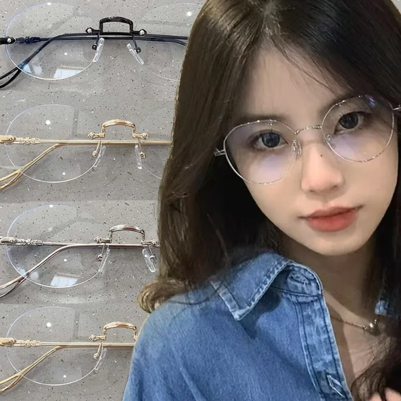 Очки овальные без оправы для ж – обзор и цена Men'S Fashion Rimless Glasses