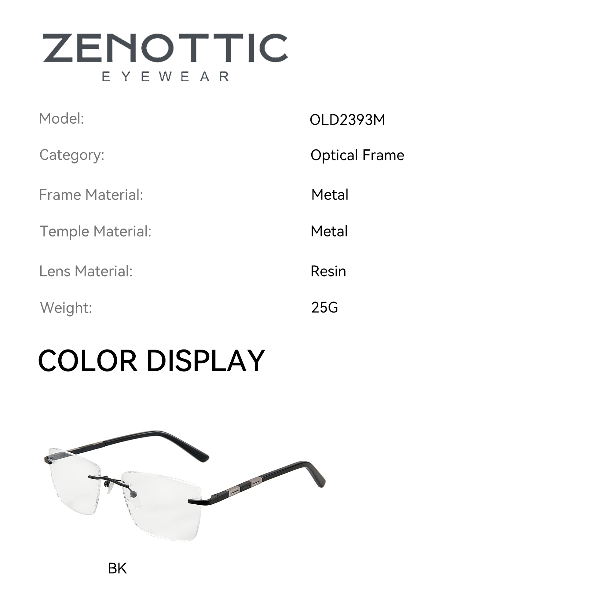 ZENOTTIC M размер модные прямо – обзор и цена Men'S Fashion Rimless Glasses