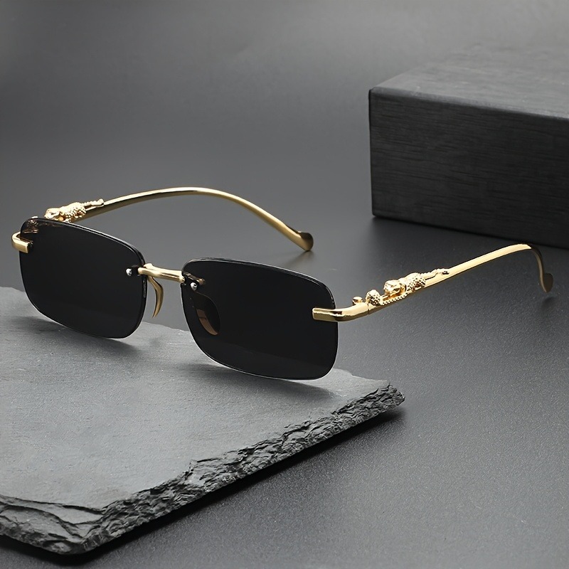 Модные металлические солнцезащ – обзор и цена Men'S Fashion Rimless Glasses