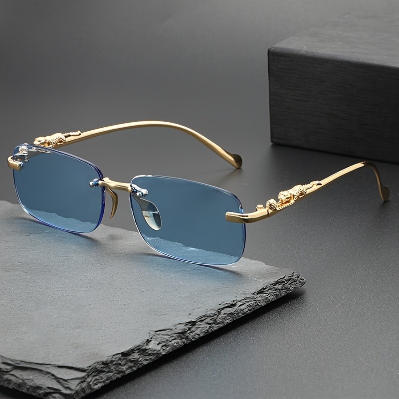 Модные металлические солнцезащ – обзор и цена Men'S Fashion Rimless Glasses