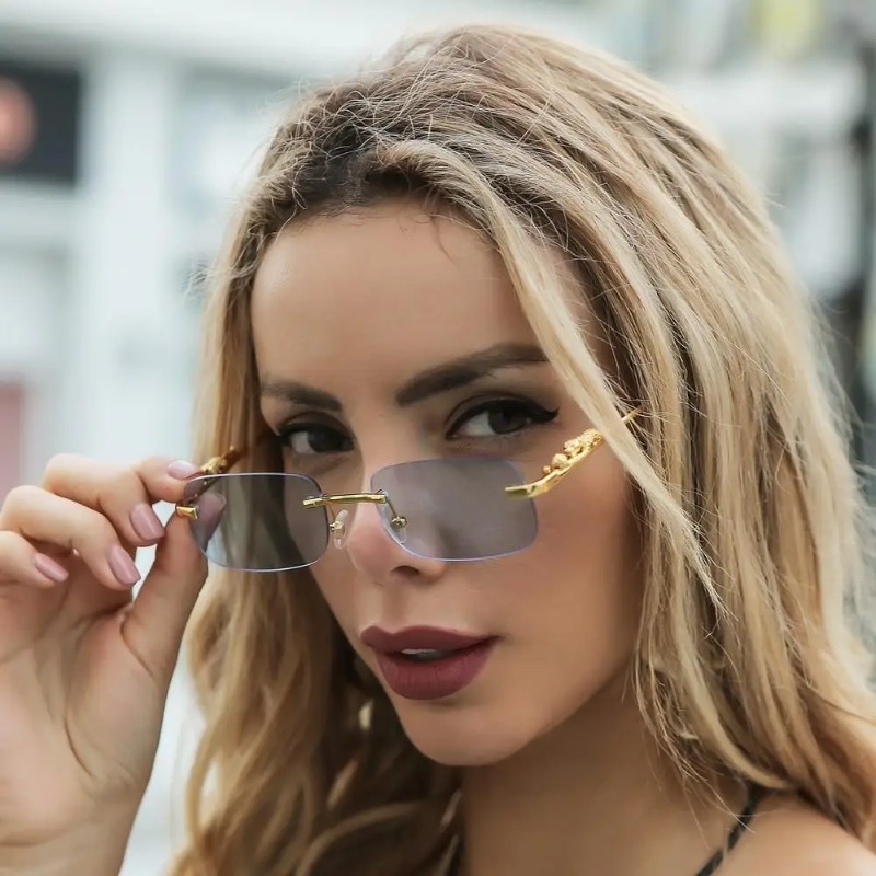 Солнцезащитные очки без оправы – обзор и цена Men'S Fashion Rimless Glasses